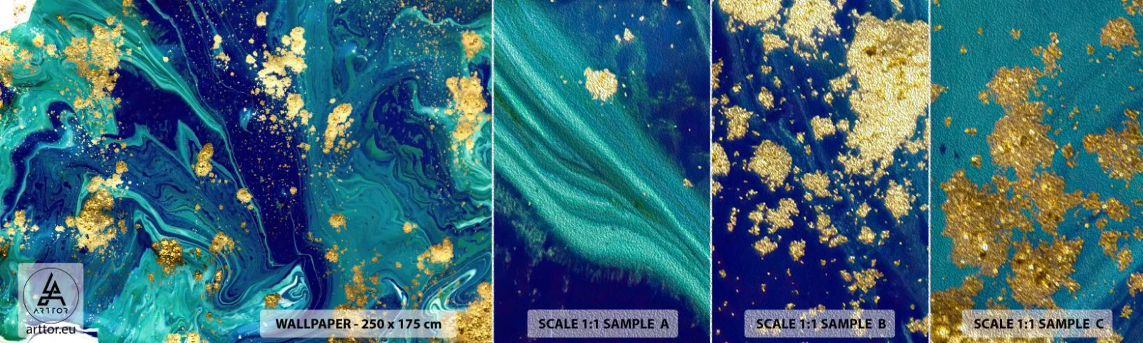 Provbit av fototapet Premium Sand - Solflingor  - Abstraktion, Bit, Grafik - 100x30 cm