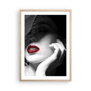 Affisch i ram av ljusek - En studie i scharlakansröd - 50x70 cm