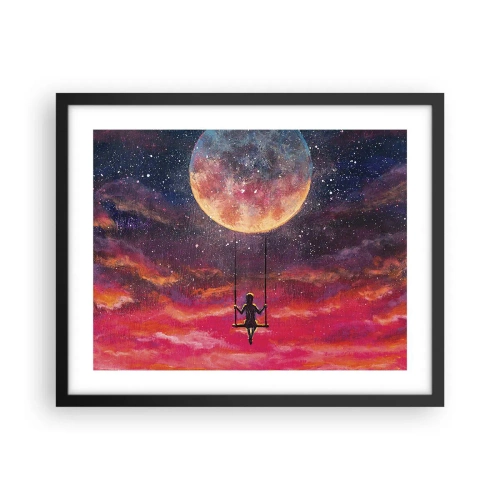 Affisch i svart ram - Sväva i molnen - 50x40 cm