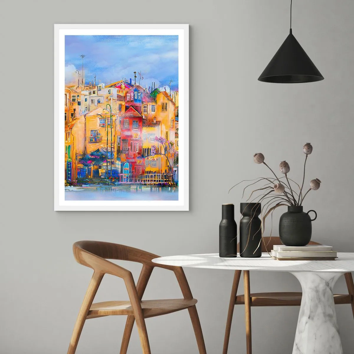 Affisch i vit ram - Vi är tillsammans - 70x100 cm