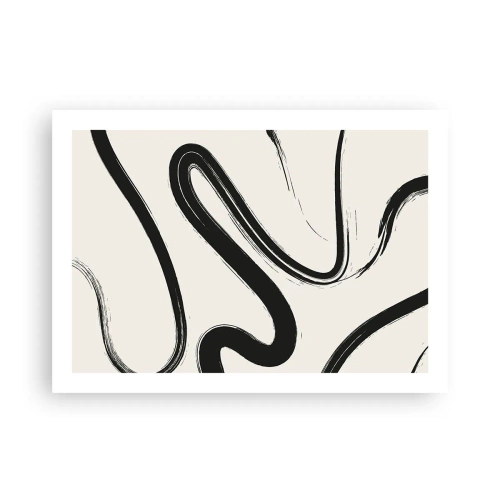 Affisch - Svart och vit elegans - 70x50 cm