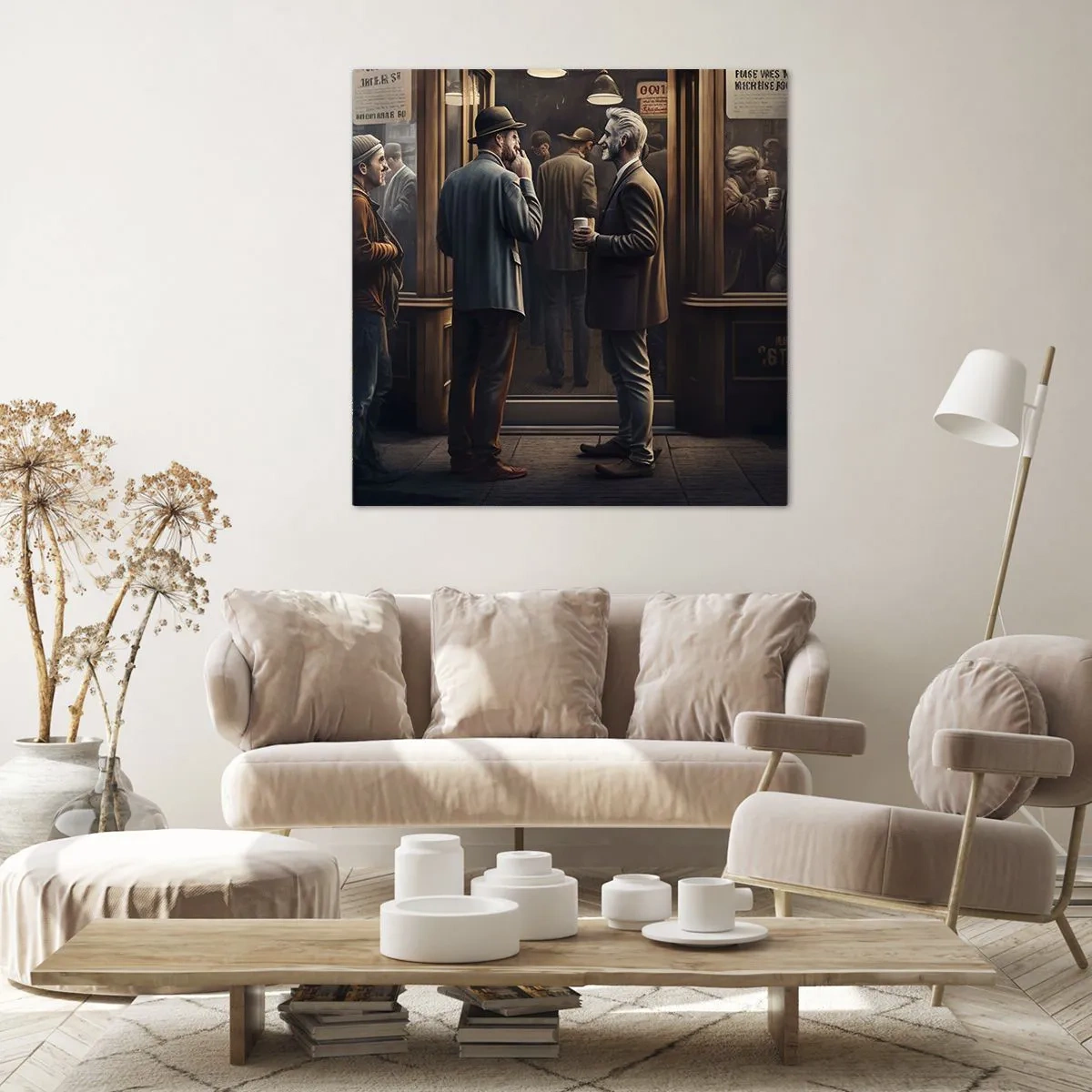 Canvastavla - Bild på duk - En bra stund på dagen - 60x60 cm