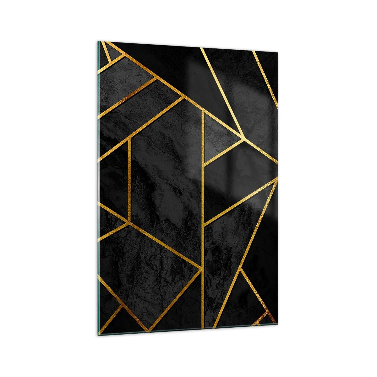 Glastavla - Bild på glas - Mörker och sken - 70x100 cm