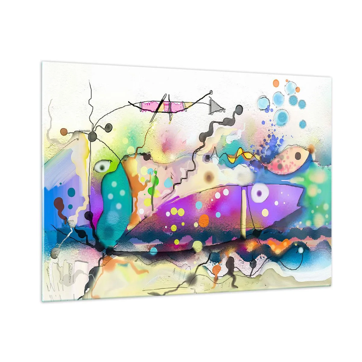 Glastavla - Bild på glas - Det saknas ord! - 100x70 cm