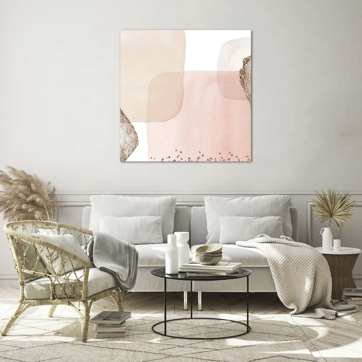 Glastavla - Bild på glas - Titta genom färgen - 60x60 cm