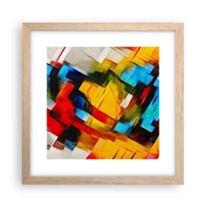 Affisch i ram av ljusek - Färgmix - 30x30 cm