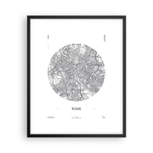 Affisch i svart ram - Roms anatomi - 40x50 cm