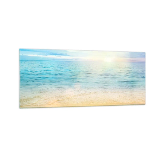 Glastavla - Bild på glas - Det stora blåa - 100x40 cm