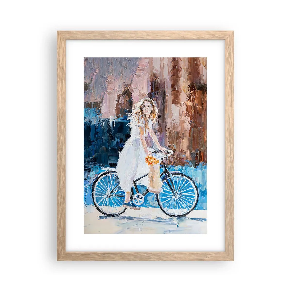 Affisch i ram av ljusek - Glädje på morgonen - 30x40 cm