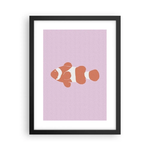 Affisch i svart ram - Korall passar henne bra - 30x40 cm