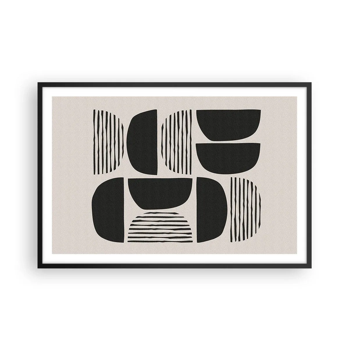 Affisch i svart ram - Arrangemang med halvor - 91x61 cm