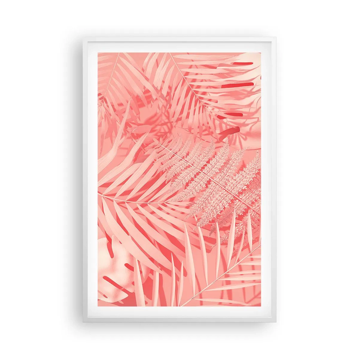 Affisch i vit ram - Rosa koncept - 61x91 cm