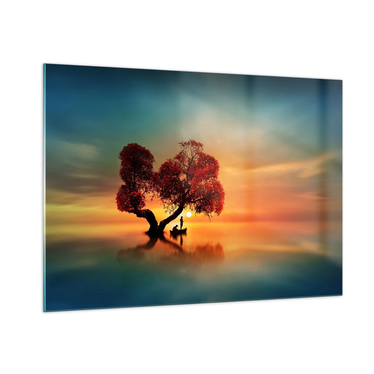 Glastavla - Bild på glas - Avlägsen tystnad - 100x70 cm