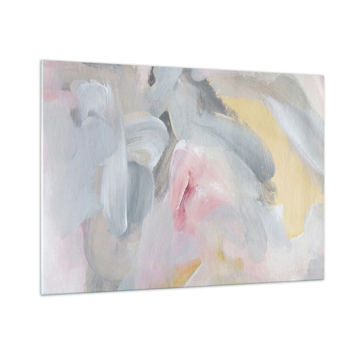 Glastavla - Bild på glas - I en pastellfärgad värld - 100x70 cm