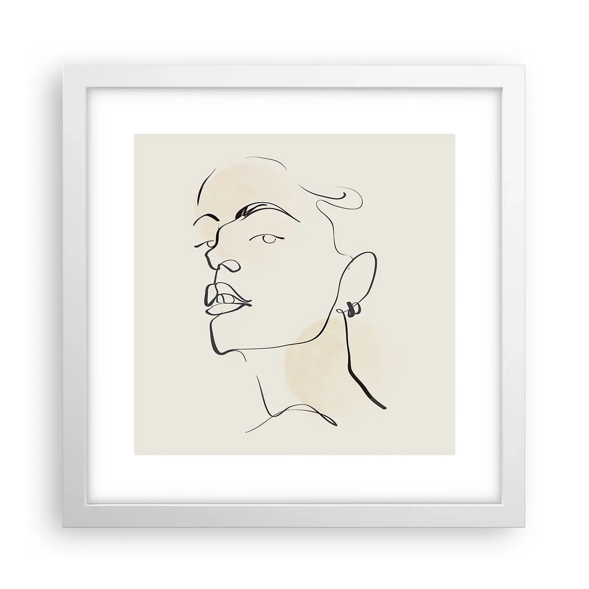 Affisch i vit ram - Stolt blick - 30x30 cm