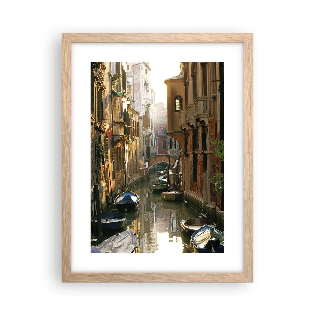 Affisch i ram av ljusek - På en gränd i Venedig - 30x40 cm