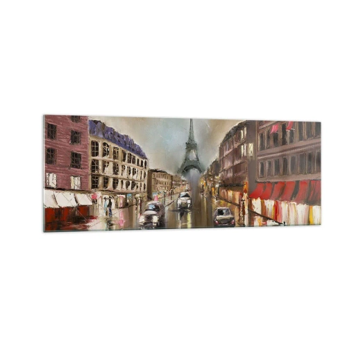 Glastavla - Bild på glas - Det är bara tornet som räknas - 140x50 cm