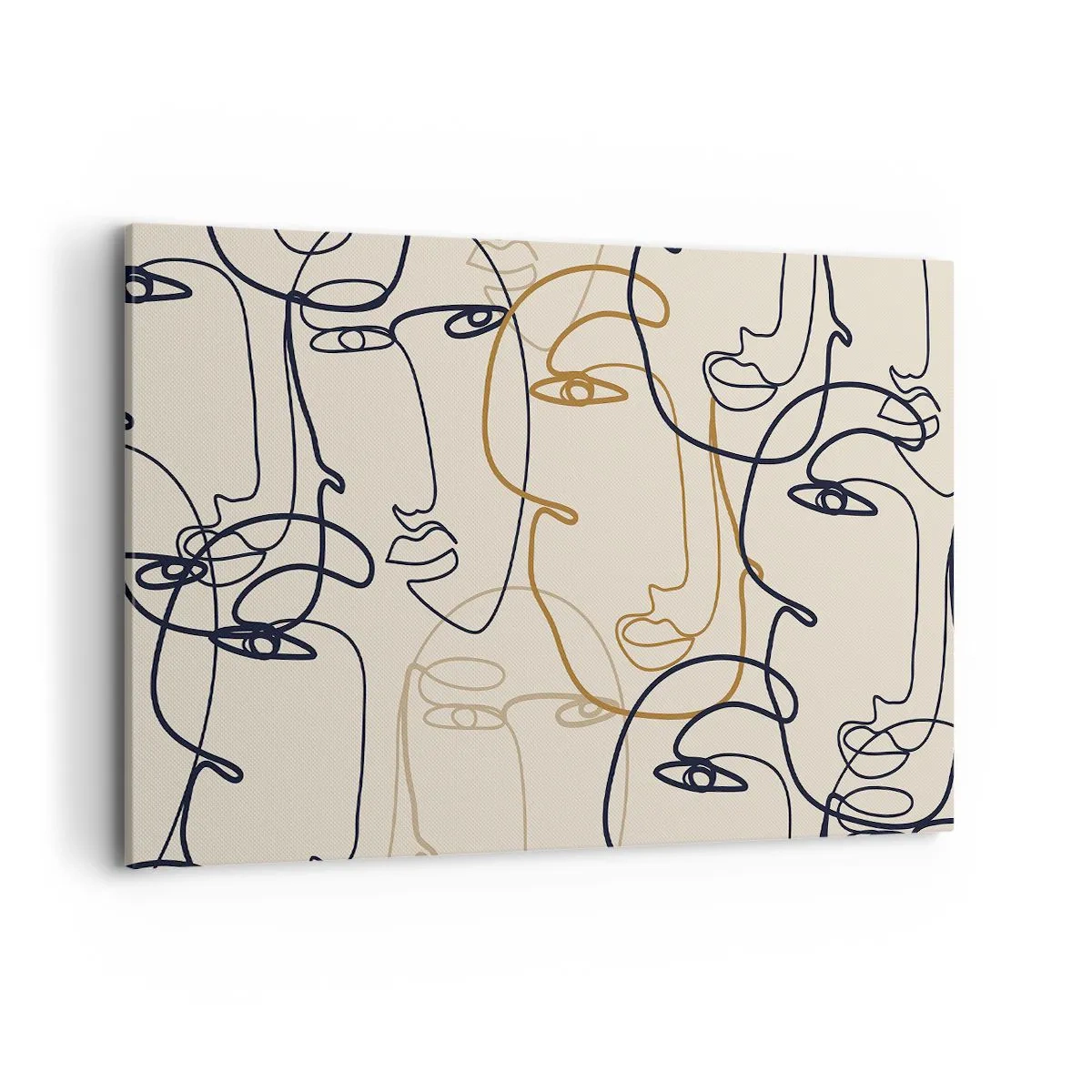 Canvastavla - Bild på duk - Mångfaldigad porträtt - 120x80 cm