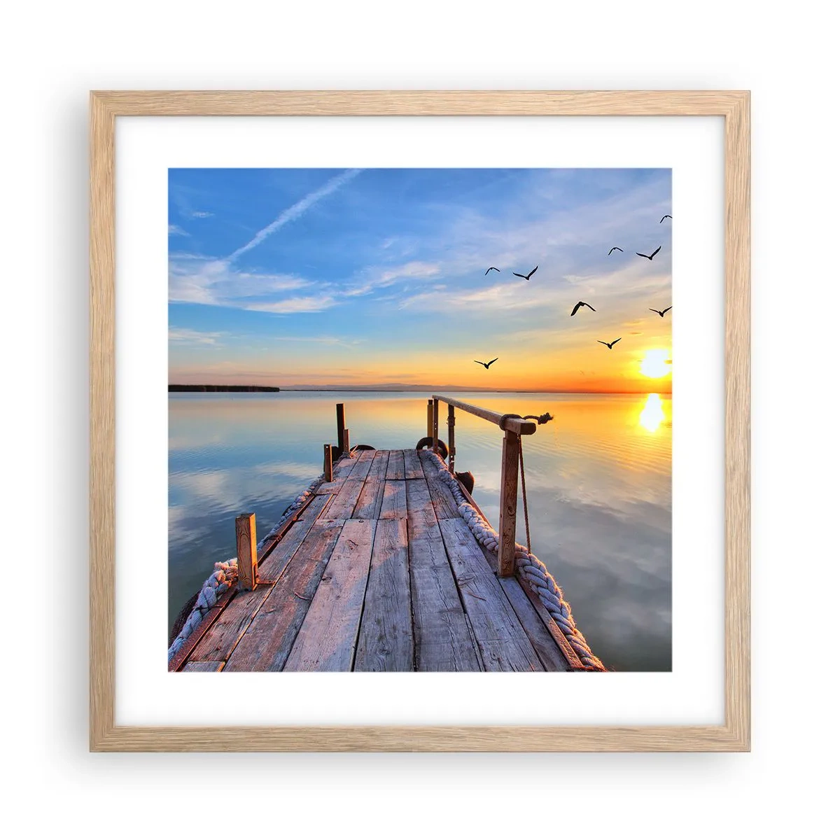 Affisch i ram av ljusek - Gå mot solen - 40x40 cm