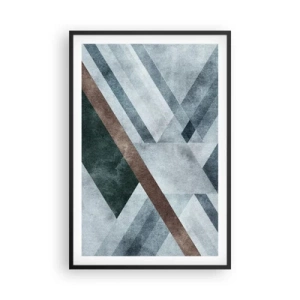 Affisch i svart ram - Sofistikerad elegans i geometri - 61x91 cm