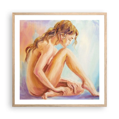 Affisch i ram av ljusek - Kärlekens akt - 60x60 cm
