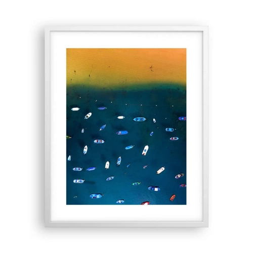 Affisch i vit ram - Ett semesterspel - 40x50 cm