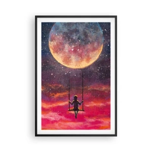 Affisch i svart ram - Sväva i molnen - 61x91 cm