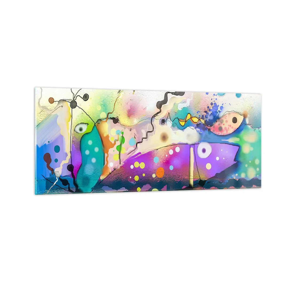 Glastavla - Bild på glas - Det saknas ord! - 100x40 cm