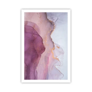 Affisch - Lila och violett vågor - 61x91 cm