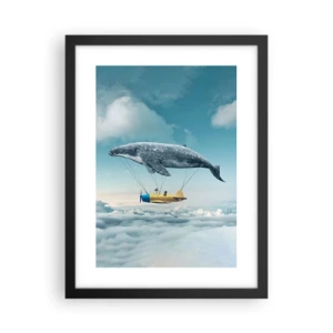 Affisch i svart ram - Varför inte? - 30x40 cm