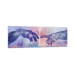 Glastavla - Bild på glas - Den gudomliga gnistan av liv - 160x50 cm