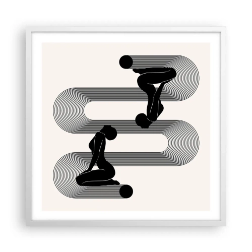 Affisch i vit ram - Sensuell symmetri - 60x60 cm