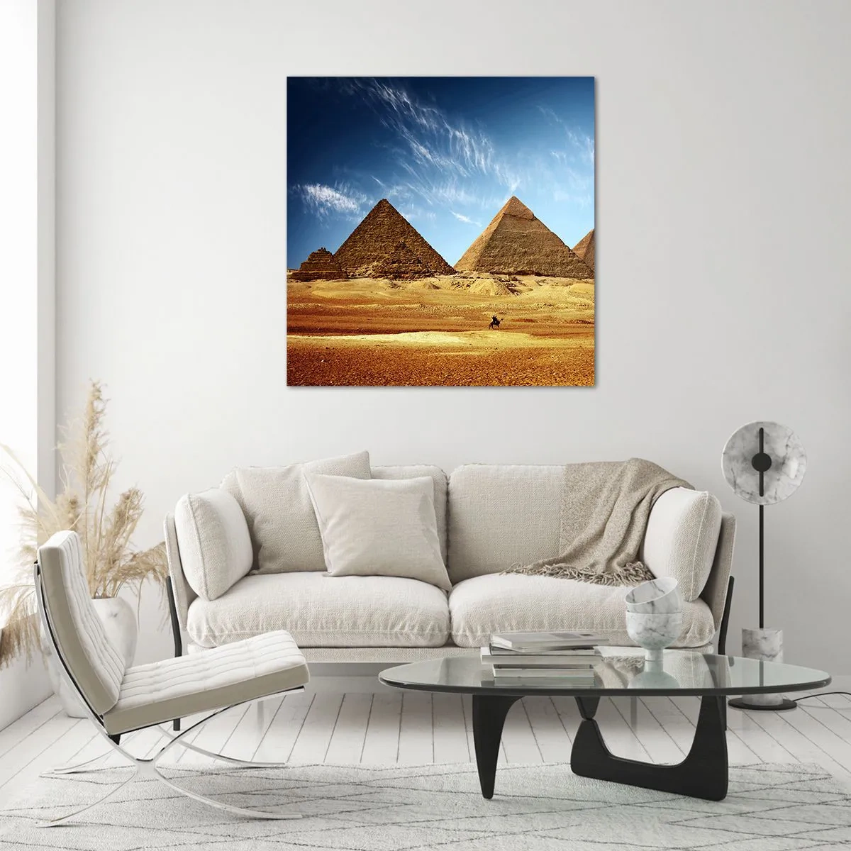 Glastavla - Bild på glas - 40 sekler tittar på oss - 70x70 cm