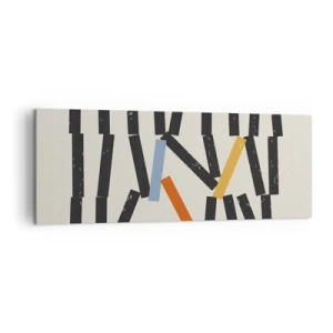 Canvastavla - Bild på duk - Domino - komposition - 140x50 cm