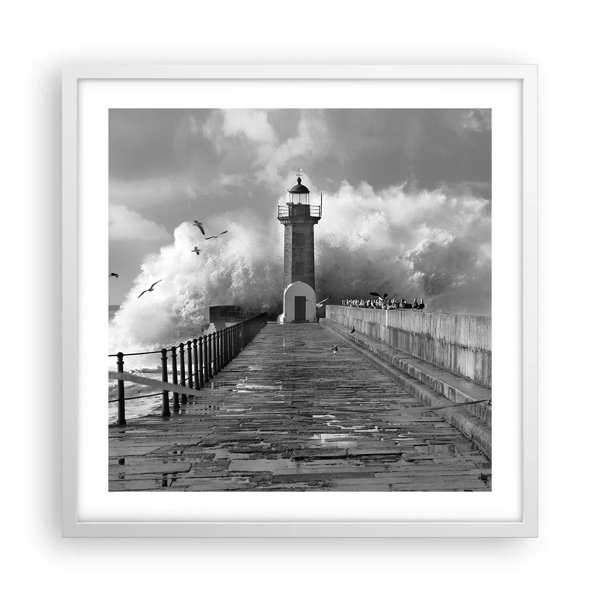 Affisch i vit ram - Orädd - 50x50 cm