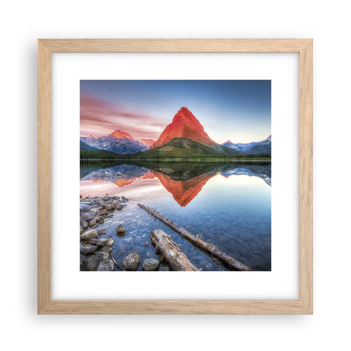 Affisch i ram av ljusek - Glöd och kyla - 30x30 cm