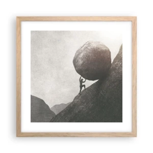 Affisch i ram av ljusek - Jag tror i strid mot hoppet - 40x40 cm