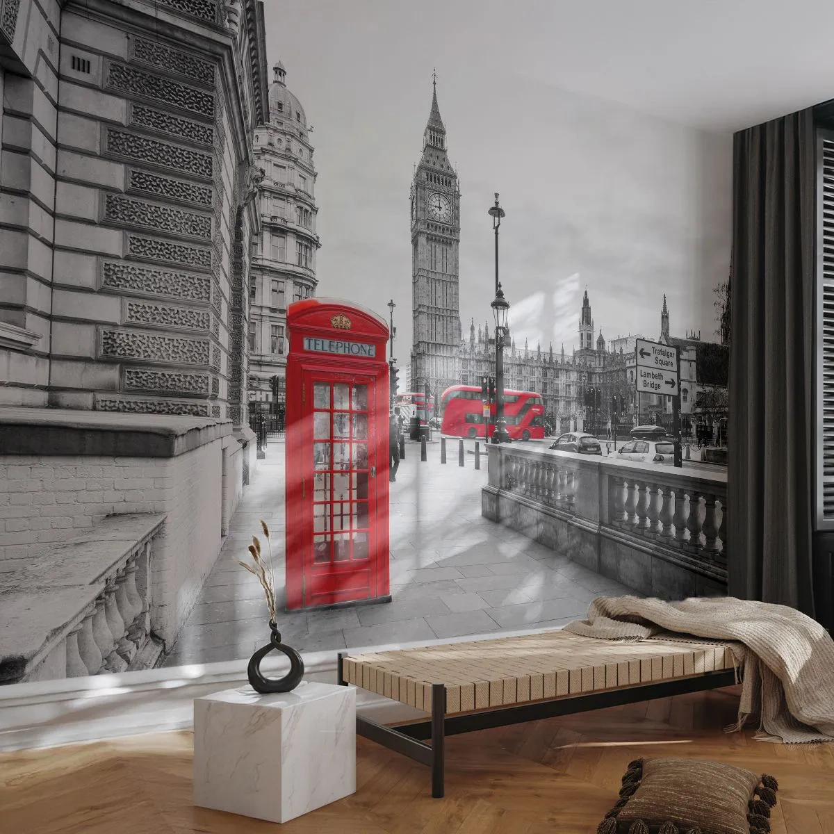 Självhäftande Fototapet Deluxe Sticker - London utan tvekan - Stad, London, Arkitektur - 250x175 cm