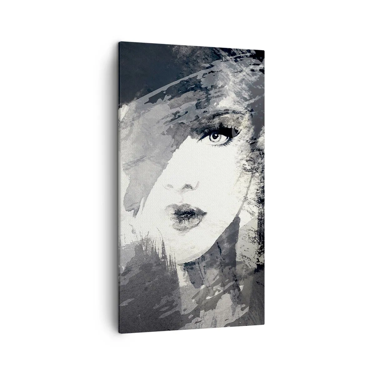 Canvastavla - Bild på duk - Bakom grå voile - 45x80 cm