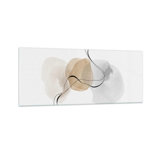 Glastavla - Bild på glas - Luftpärlor - 100x40 cm