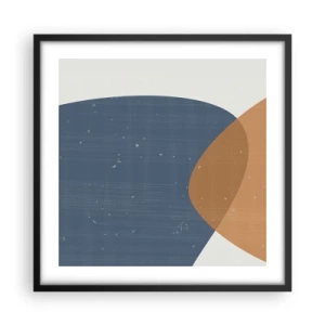 Affisch i svart ram - Ovaler och influenser - 50x50 cm