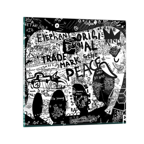 Glastavla - Bild på glas - Rik gatuvärld - 70x70 cm