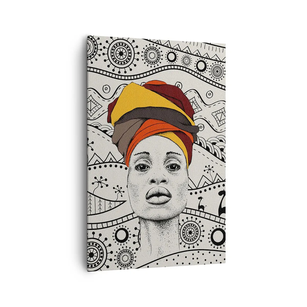 Canvastavla - Bild på duk - Afrikanskt porträtt - 80x120 cm
