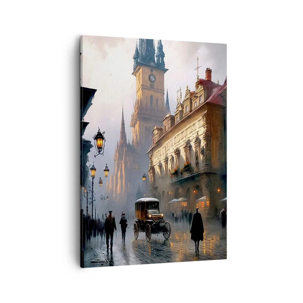 Canvastavla - Bild på duk - Magin under en kväll i Prag - 50x70 cm