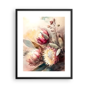 Affisch i svart ram - Från profil och en face - 40x50 cm