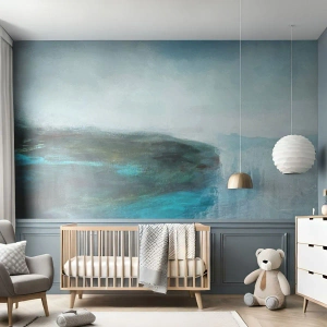 Fototapet Premium Canvas - Marin abstraktion - Abstraktion, Samtida, Hav - 300x210 cm