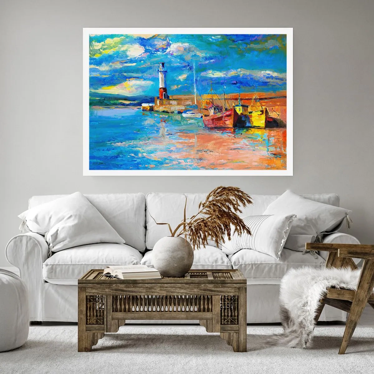 Affisch - Eftermiddag i regnbågsviken - 70x50 cm