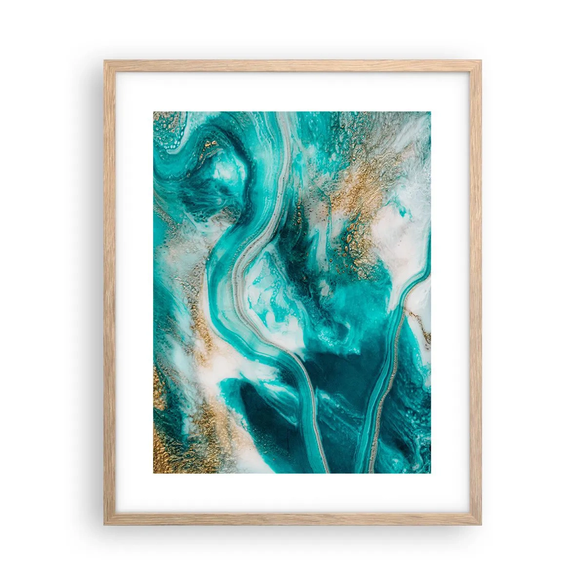 Affisch i ram av ljusek - Guldflod - 40x50 cm