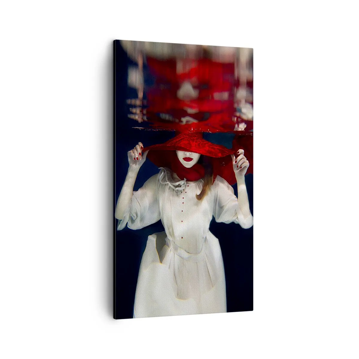 Canvastavla - Bild på duk - Konstig fru - 45x80 cm