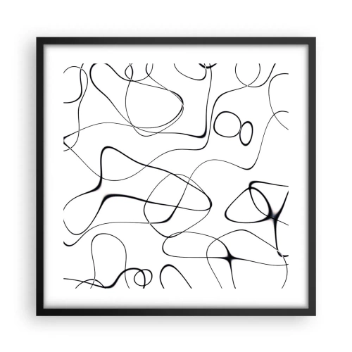 Affisch i svart ram - Livets stigar, ödets tur - 50x50 cm
